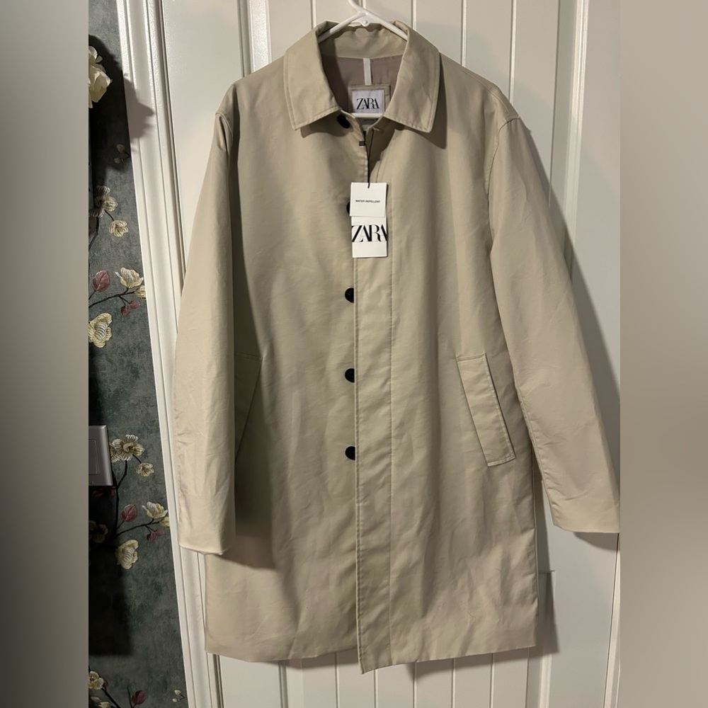 Mens Zara trench coat / rain coat NWT